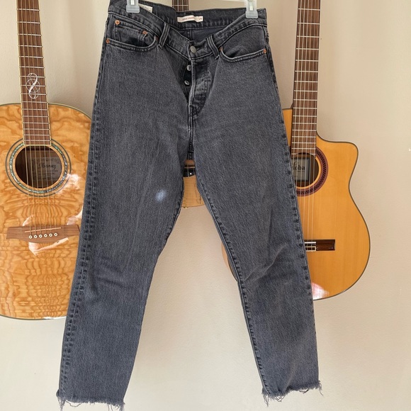 🖤Levi’s Wedgie Straight washed black denim jeans sz 29 🖤 - Picture 2 of 13